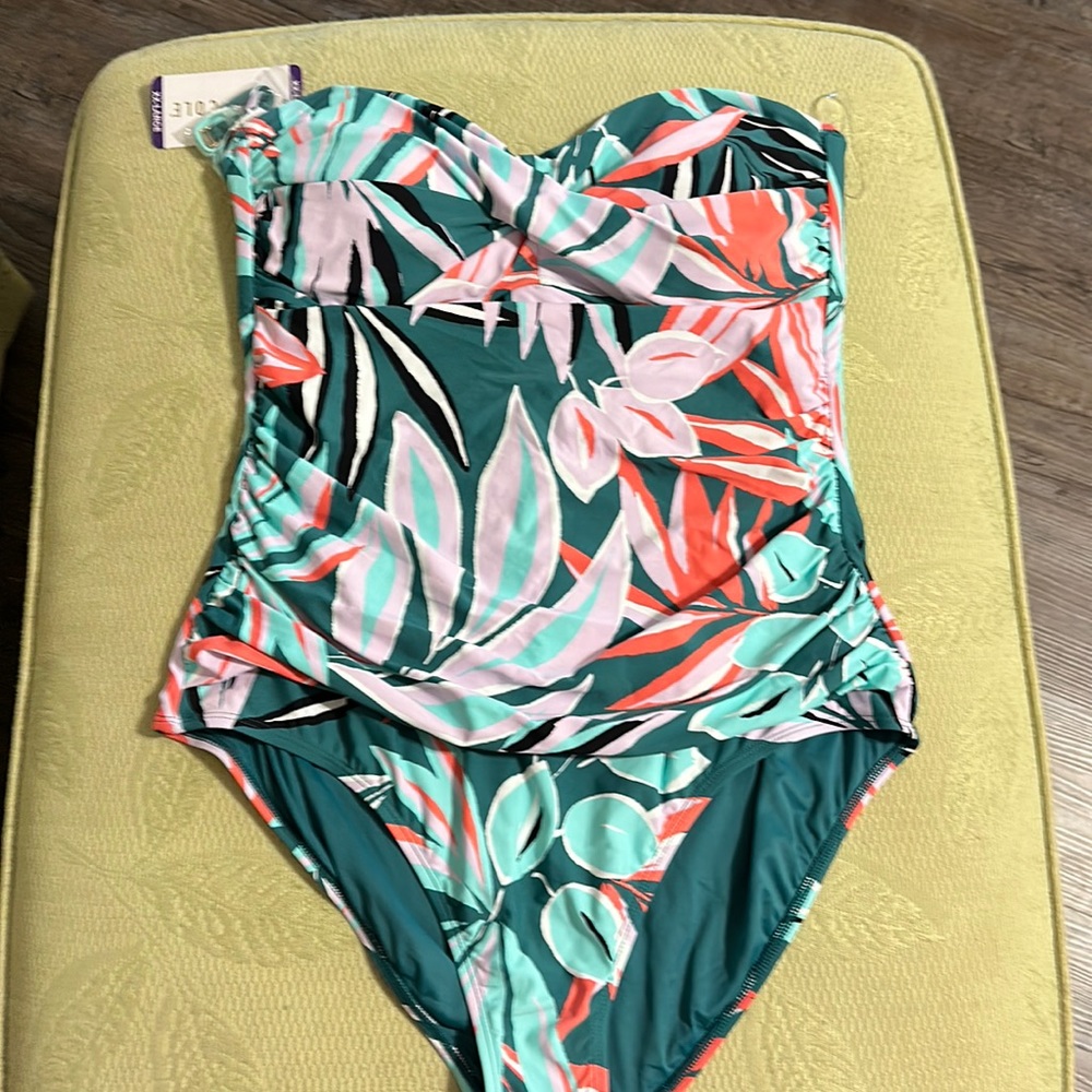ANNE COLE BANDEAU SWIMSUIT